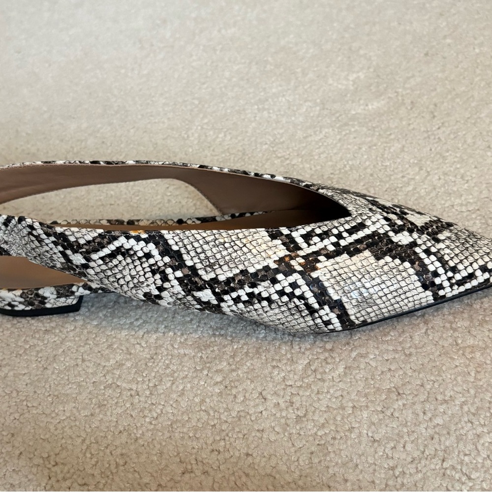 Snake print sling back flat - Picture 3 of 4